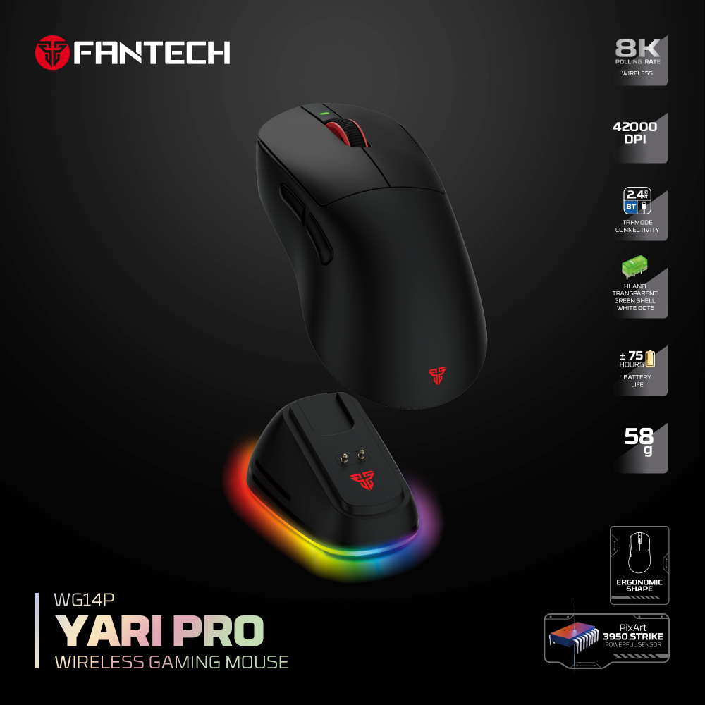 Mis Wireless Gaming Fantech WG14P Yari PRO crni