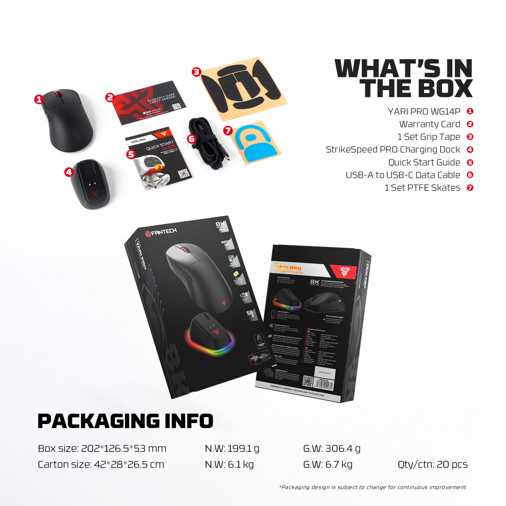 Mis Wireless Gaming Fantech WG14P Yari PRO crni
