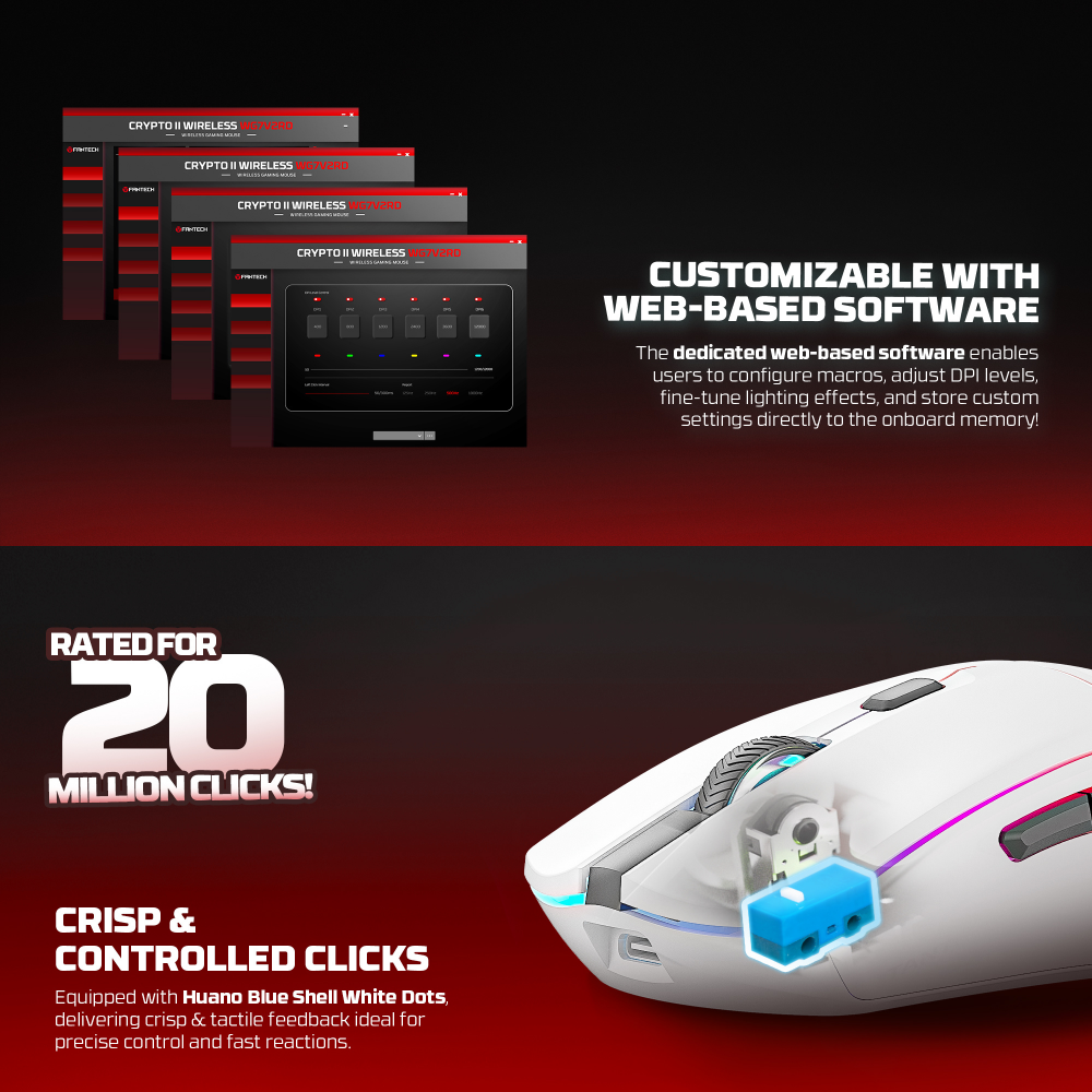 Mis Wireless Gaming Fantech WG7V2RD Crypto II beli