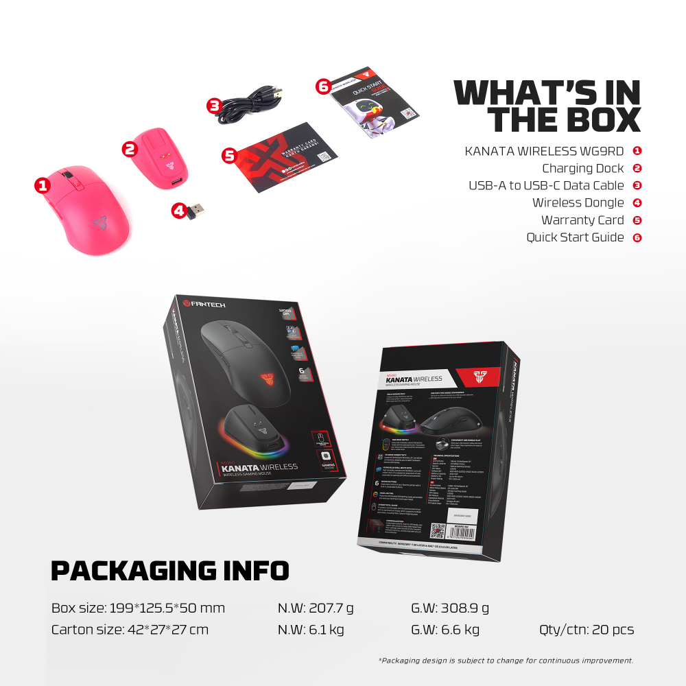 Mis Wireless Gaming Fantech WG9RD Kanata beli