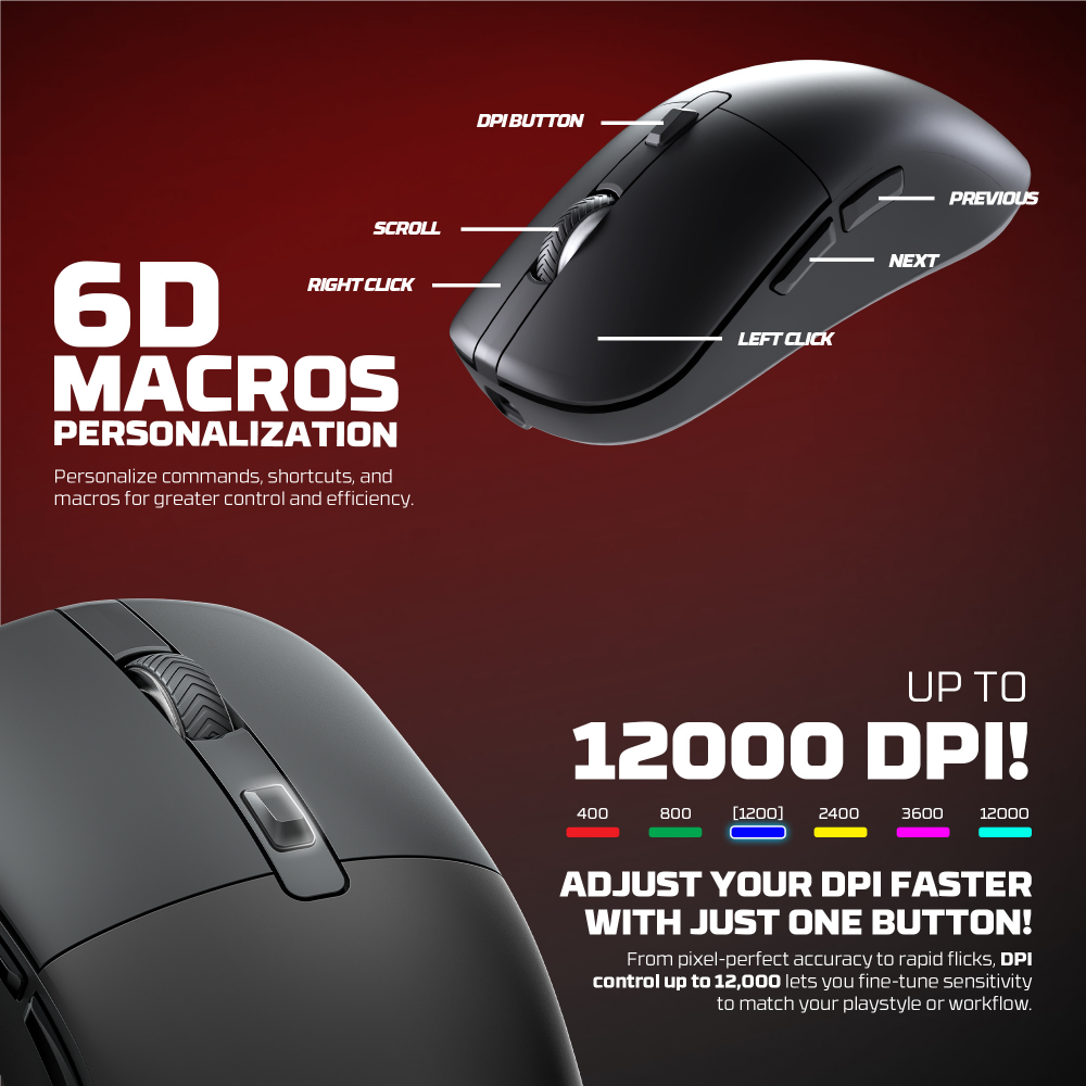 Mis Wireless Gaming Fantech WG9RD Kanata pink