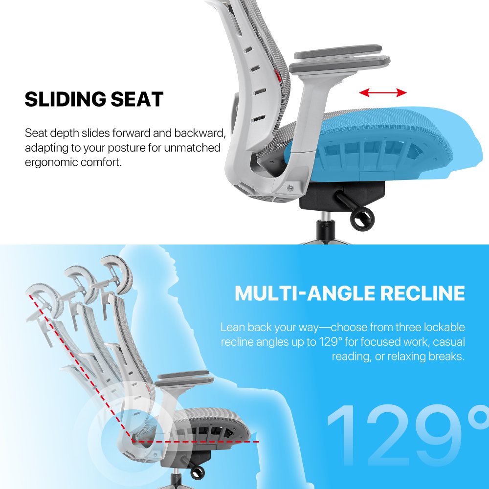 Stolica Office Fantech OC1 PRO Ergonomska crna