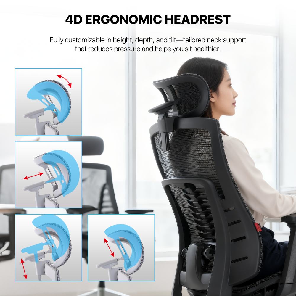 Stolica Office Fantech OC1 PRO Ergonomska crna