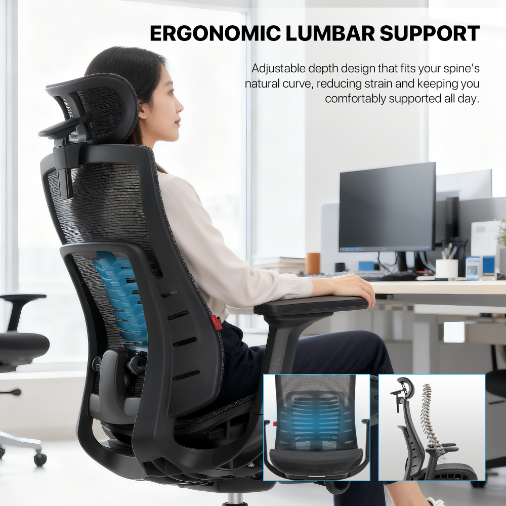 Stolica Office Fantech OC1 PRO Ergonomska siva