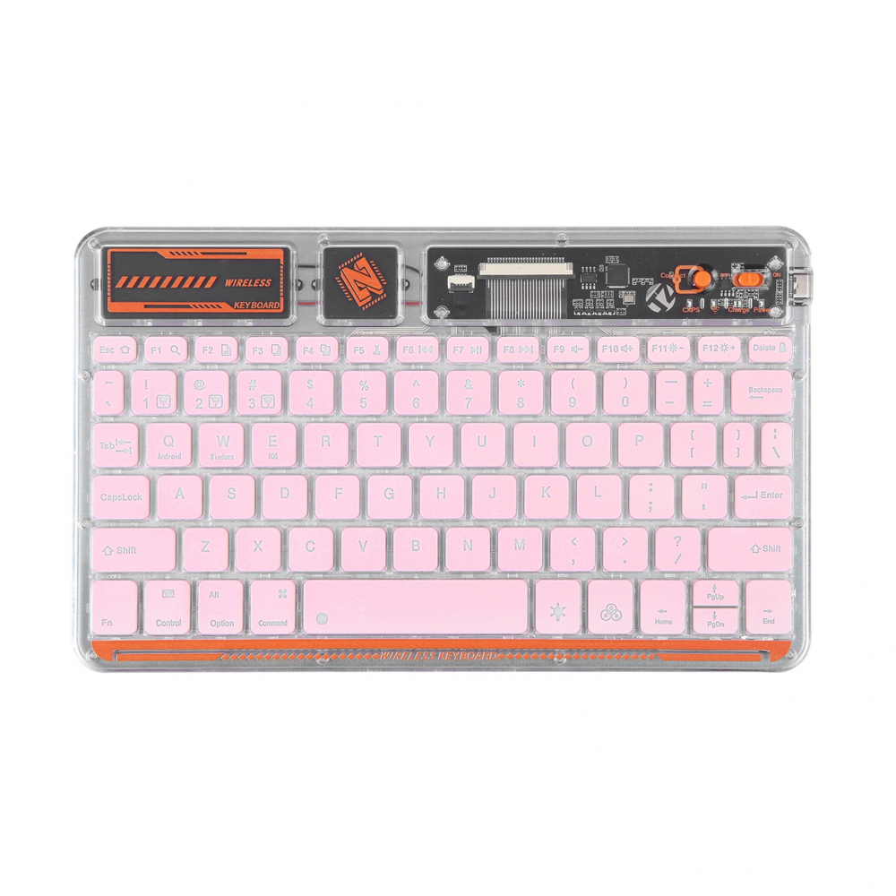 Tastatura Coteci Punk 84012 Wireless transparent pink