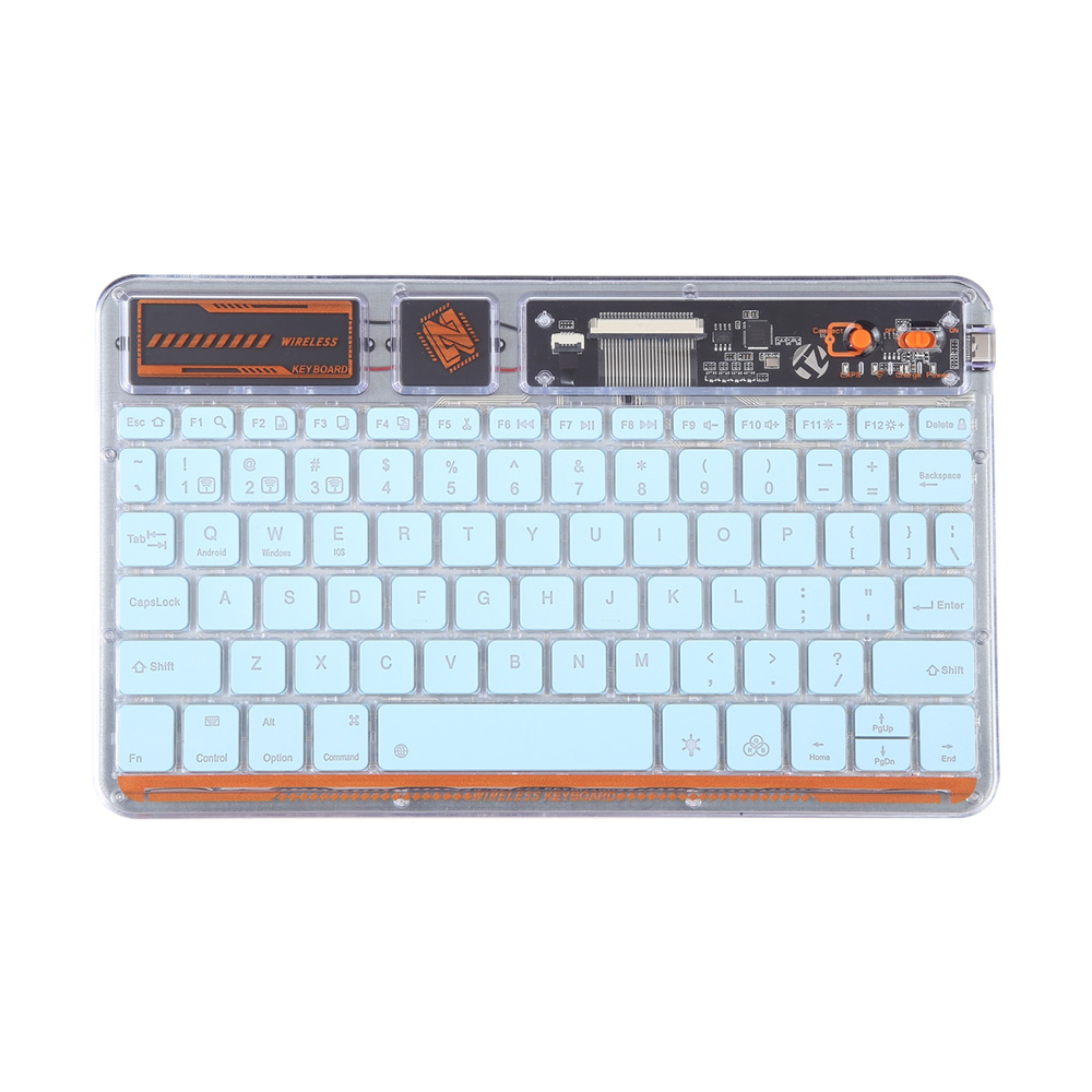 Tastatura Coteci Punk 84012 Wireless transparent plava