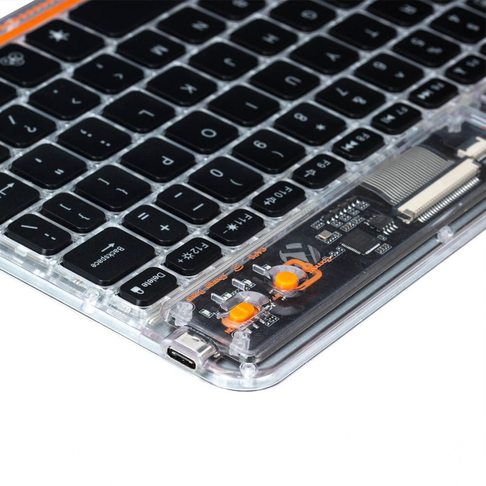 Tastatura Coteci Punk 84012 Wireless transparent plava