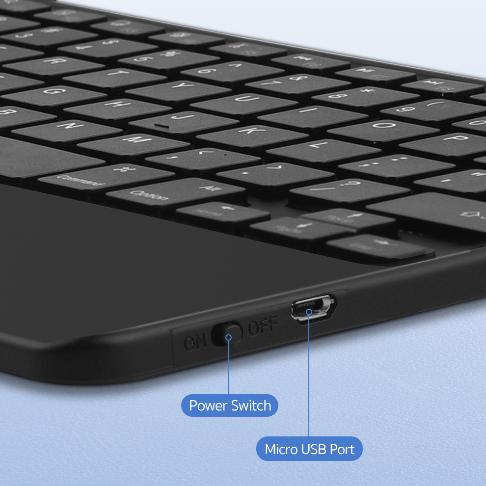 Tastatura Coteci Universal 64015 Wireless touchpad bela