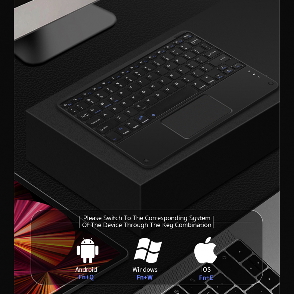 Tastatura Coteci Universal 64015 Wireless touchpad crna