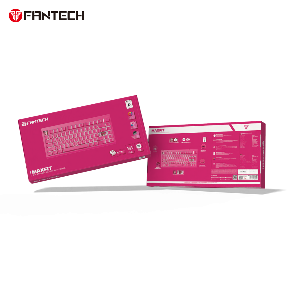 Tastatura Mehanicka Gaming Fantech MK921 Maxfit 8 Wireless pink (brown switch)