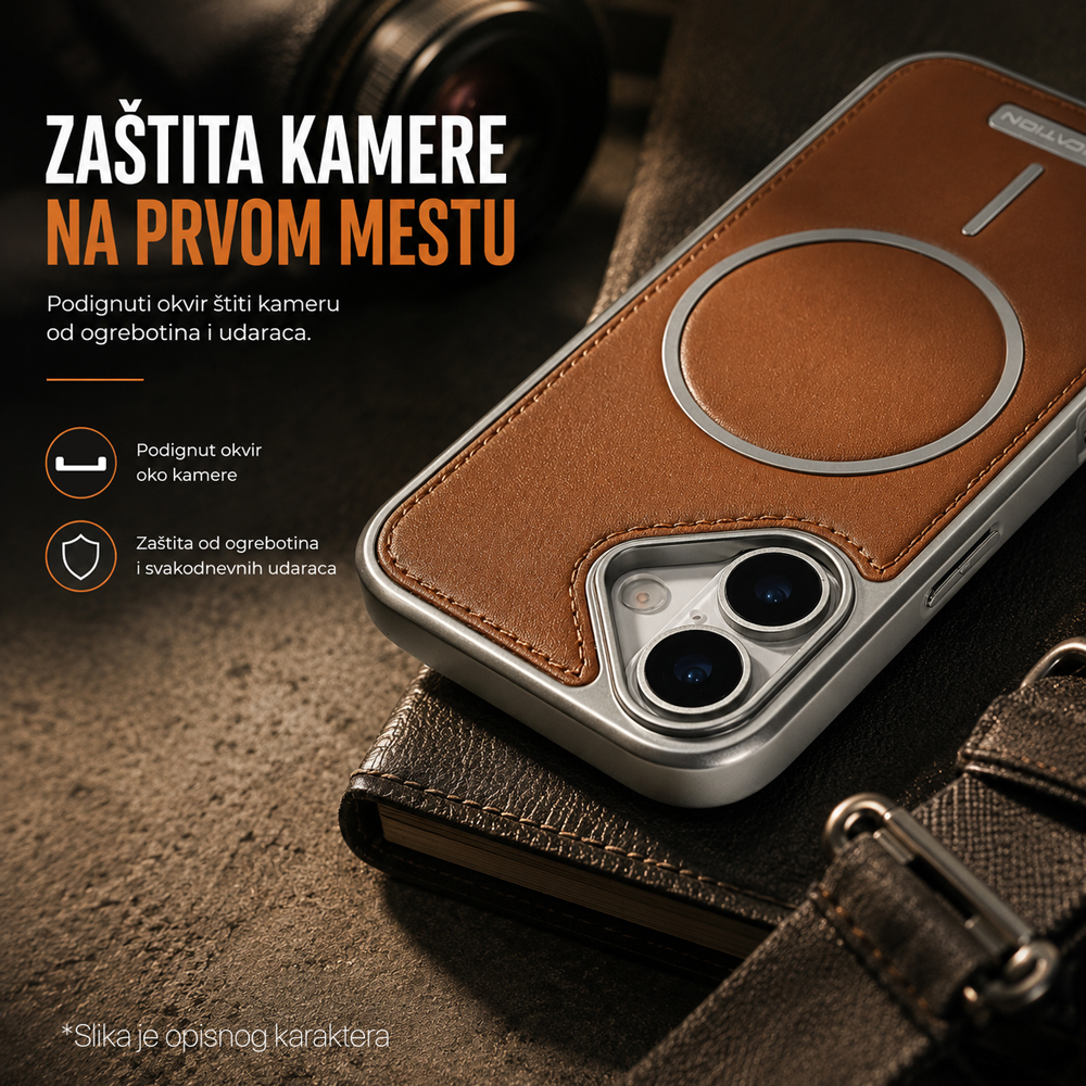 Torbica Magsafe Urban Leather za iPhone 17 Pro 6.3 crna