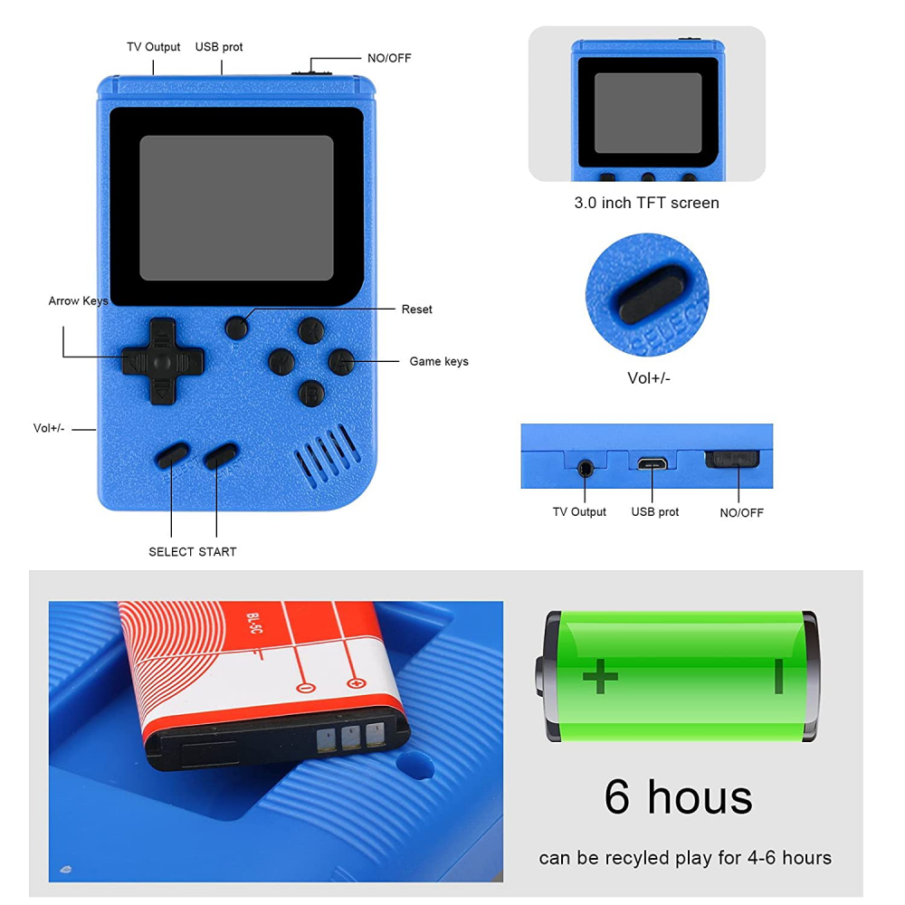 Konzola za igranje Gameboy SUP500 plava