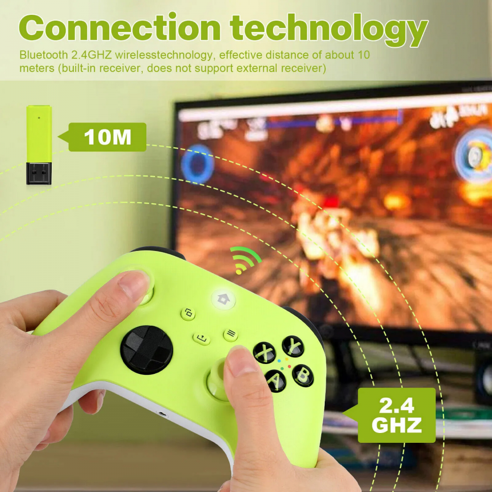 Joypad WIFI kontroler za XBOX One, XBOX X series, PC Windows, PS 3 zeleni