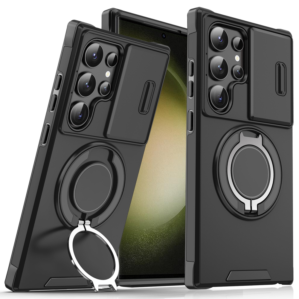 Torbica CamShield Ring stand za Samsung S918B Galaxy S23 Ultra crna
