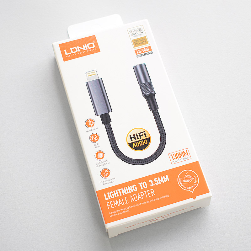 Adapter LDNIO LSY80i za slusalice iPhone Lightning na 3.5mm beli
