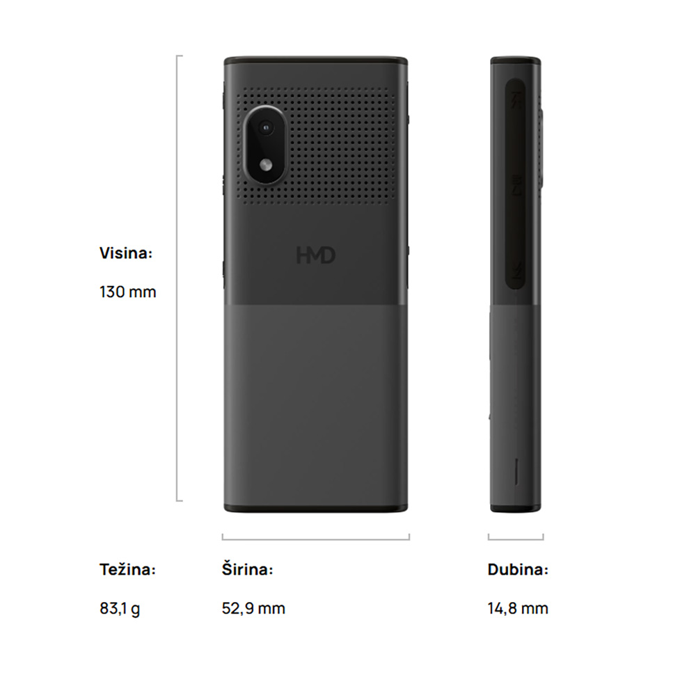 Mobilni telefon HMD Nokia 150 Music 2025 2.4" DS sivi