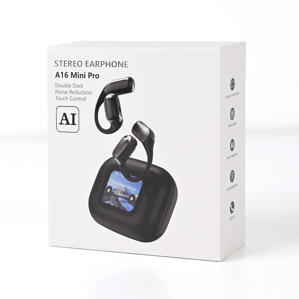 Bluetooth slusalice A16 Mini Pro sa AI prevodiocem crne