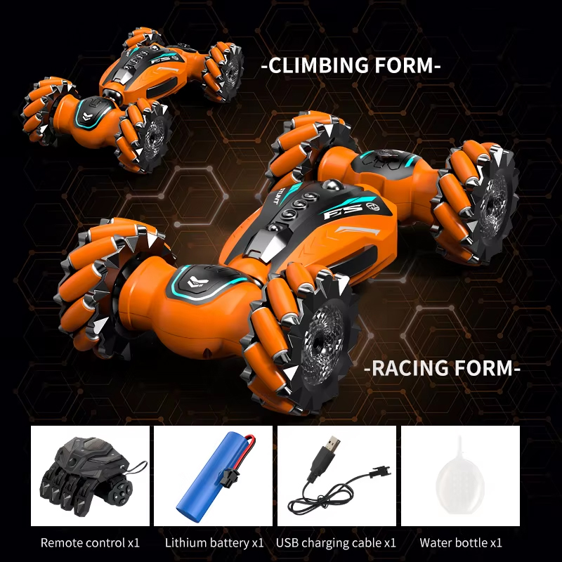 RC multifunkcionalno vozilo kontrolisano rukavicom JWD C088 2.4Gh RGB narandzasto