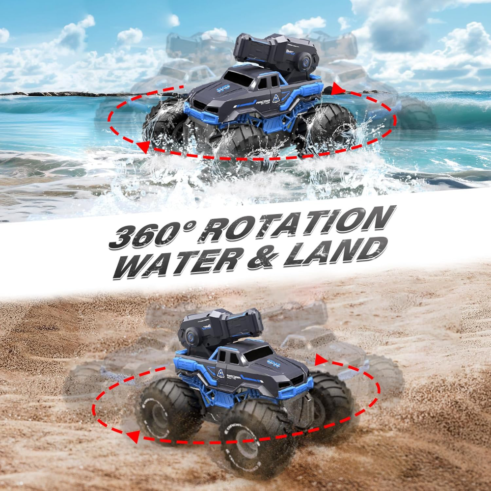 RC off road auto koji ispaljuje vodu na daljinsko upravljanje JWD C072 2.4Gh crno plavo