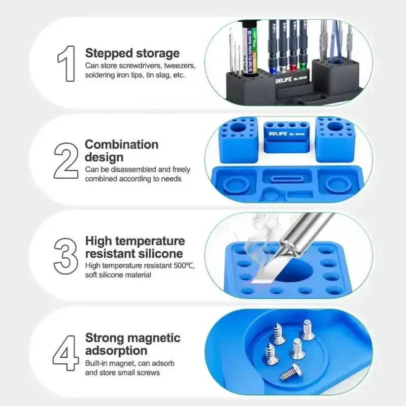 Stalak za alate RELIFE RL-001K Silicone all in one tamno sivi