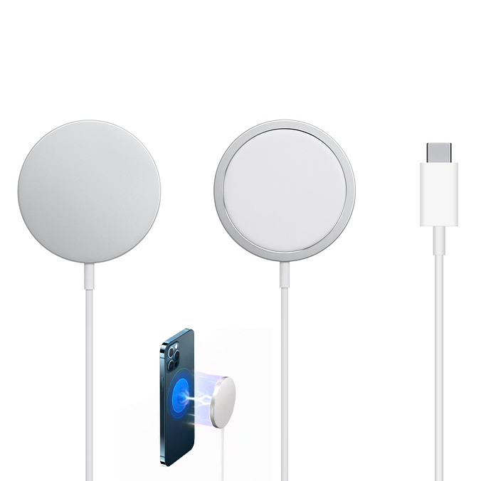 Wireless punjac iPhone 12 magnetic 15W beli