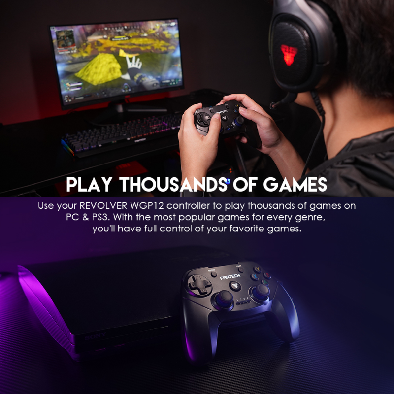 Joypad wireless Fantech WGP12 Revolver crni