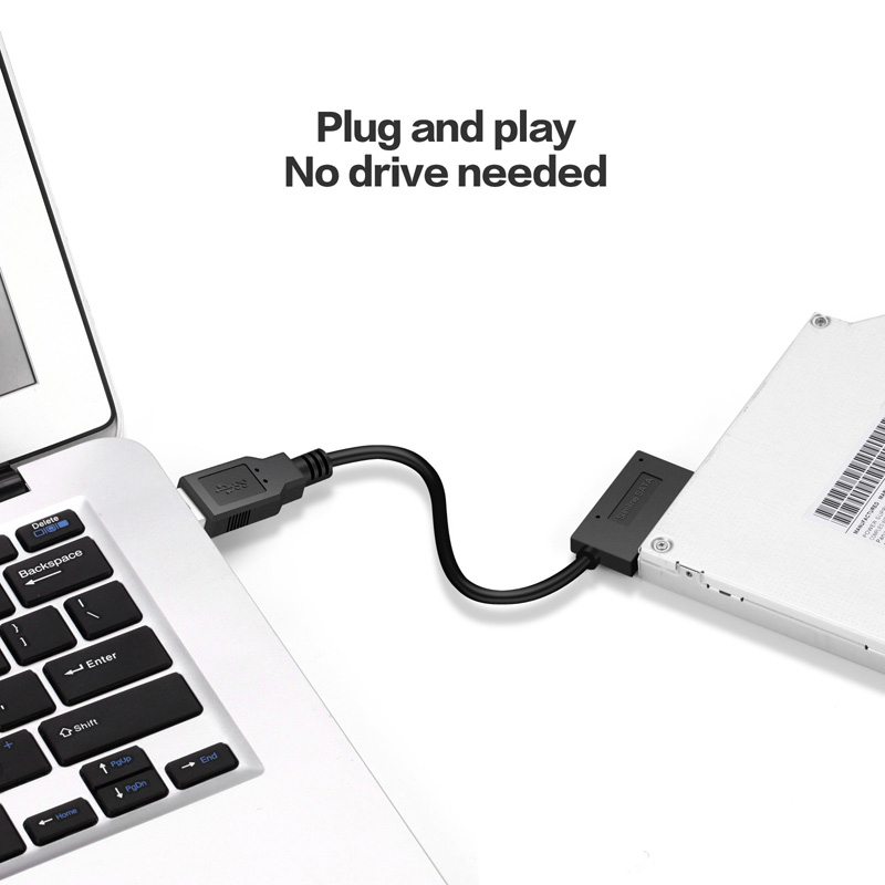 Adapter USB 3.0 na SATA 7+6 13pin za laptop opticki uredjaj