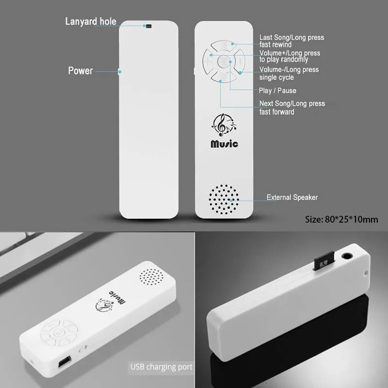MP3 player LWD music 8GB crni