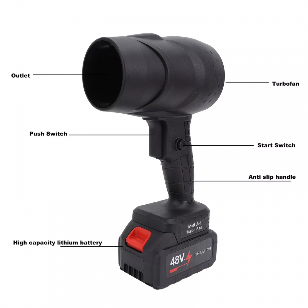 AKU rucni kompresor Air Gun JWD crni
