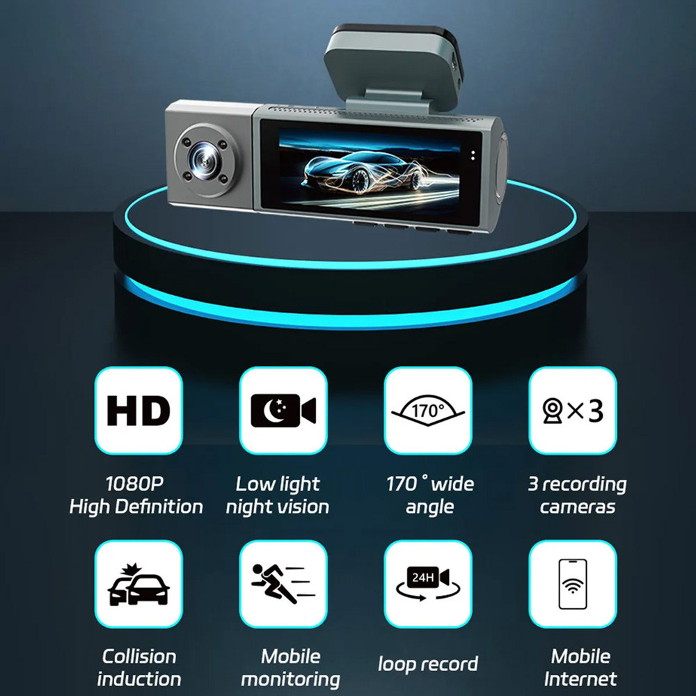 Kamera za Auto DashCam WDR BlackBox JWD 1080P crna