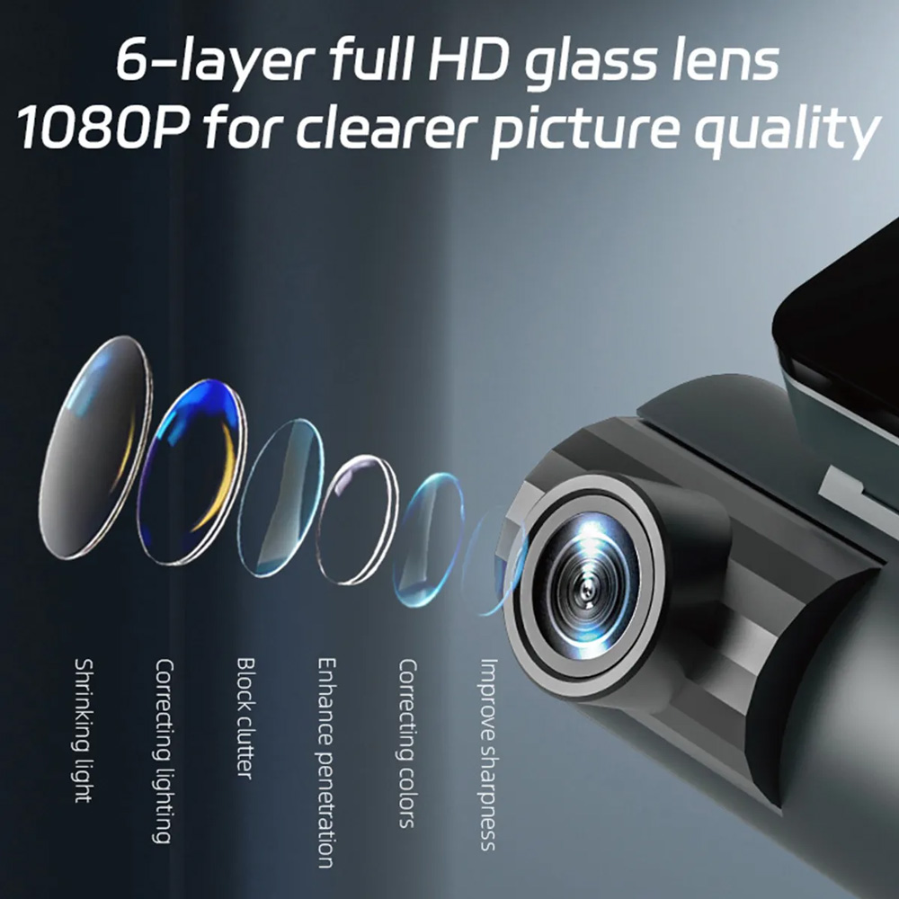 Kamera za Auto DashCam WDR BlackBox JWD 1080P crna