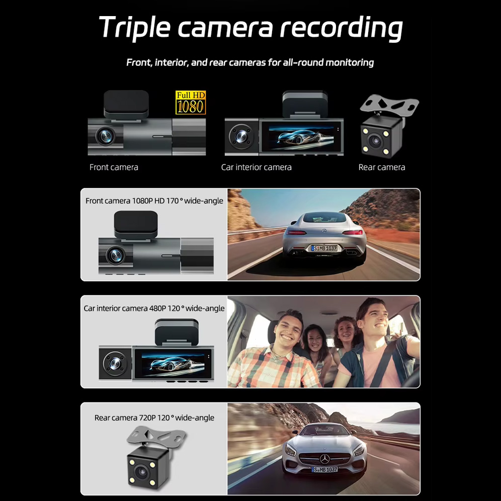 Kamera za Auto DashCam WDR BlackBox JWD 1080P crna