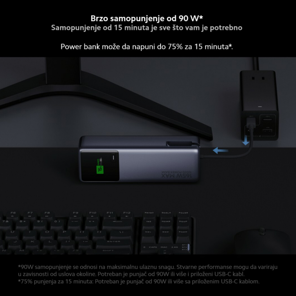 Power bank prenosiva baterija Xiaomi 165w 10000 mAh