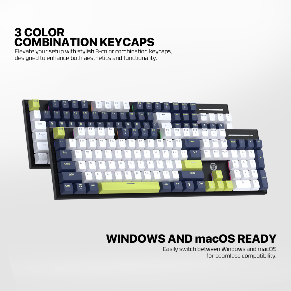 Tastatura Mehanicka Gaming Fantech MK878S RGB Atom 104S Mori bela (Red switch)