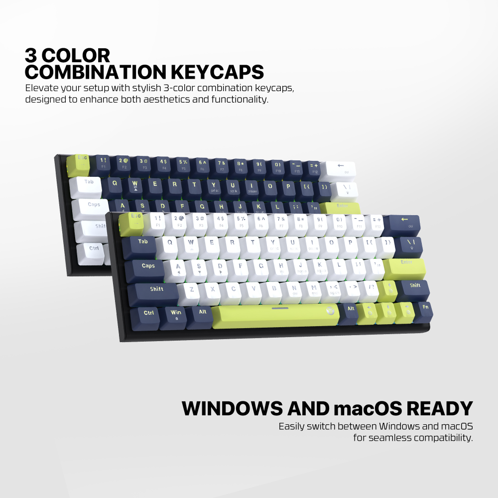 Tastatura Mehanicka Gaming Fantech MK874V2 RGB Atom 63 Mori bela (Red switch)
