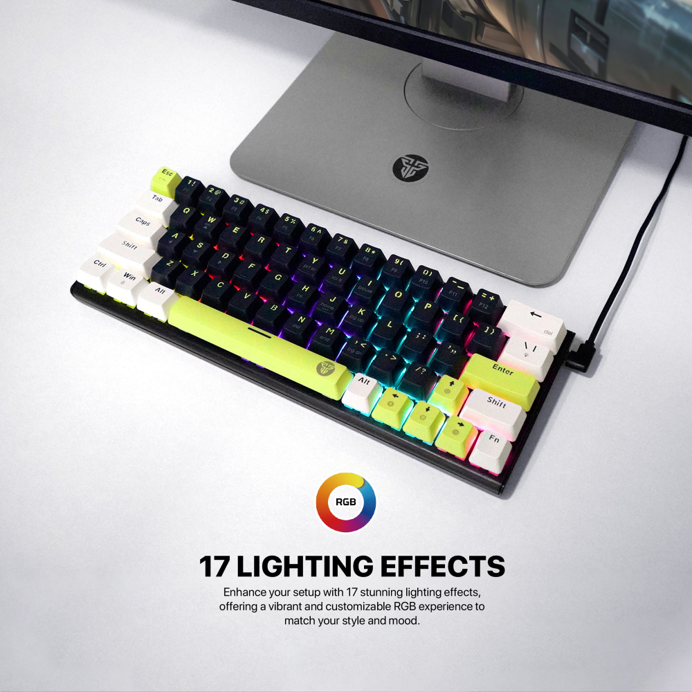 Tastatura Mehanicka Gaming Fantech MK874V2 RGB Atom 63 Mori bela (Red switch)