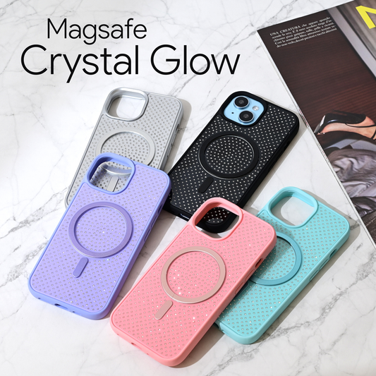 Torbica Magsafe Crystal Glow za iPhone 16 6.1 crna