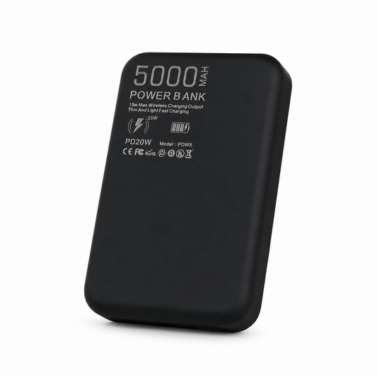 Power bank prenosiva baterija Magsafe Oxpower PD W5 5000mAh crna Print