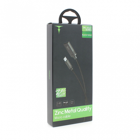 Data kabl T-phox Zinc Holly micro USB 2.4A zlatno-crni 1.2m