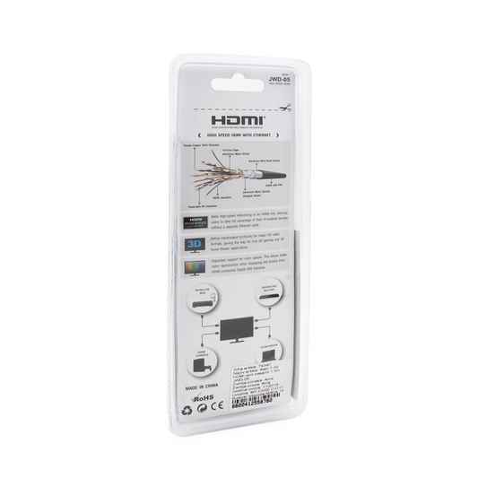 Kabl 1.4V HDMI slim bakarni 1.5m JWD-05