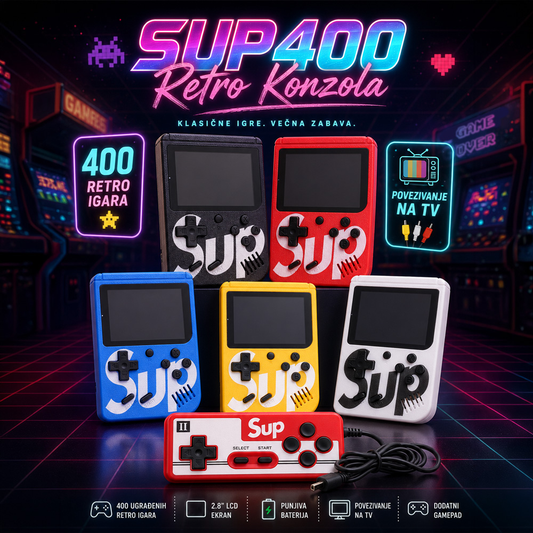 Konzola za igranje Gameboy SUP400 bela