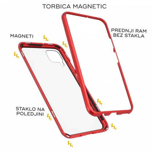 Torbica Magnetic za Huawei P40 Lite/Nova 6 SE crvena