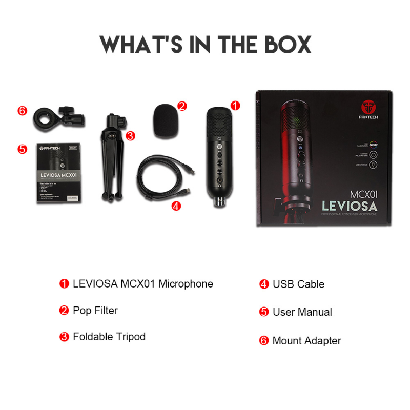 Mikrofon Fantech MCX01 Leviosa crni