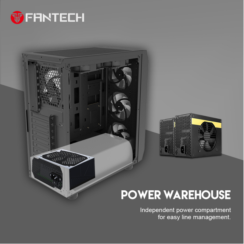 Kuciste Gaming Fantech CG80 Midi crno