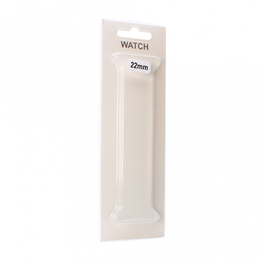 Narukvica elegant relief kozna za smart watch 22mm tamno braon