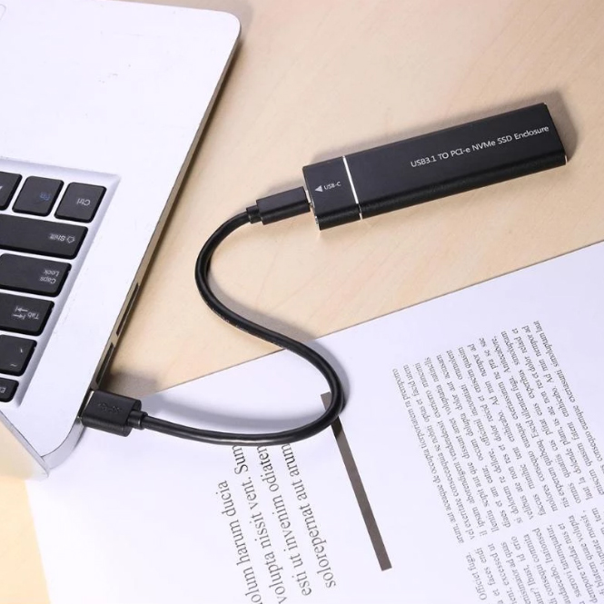 Adapter SSD NVMe na Type C