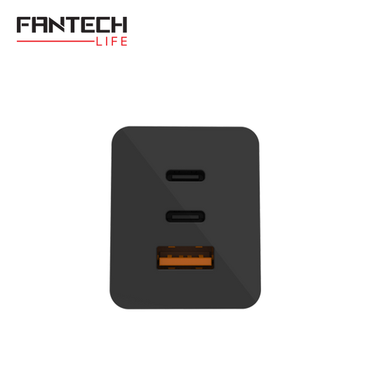 Kucni punjac Fantech CWG301 2xPD + QC 65W crni