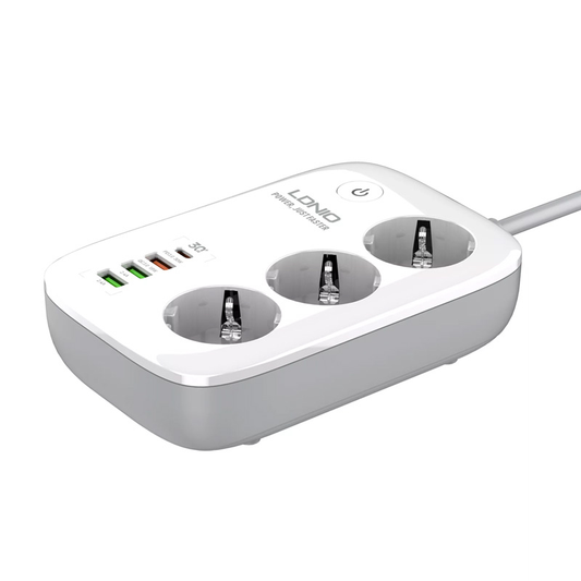 Produzni kabl LDNIO SEW3452 EU 3 uticnice + 2xUSB QC PD