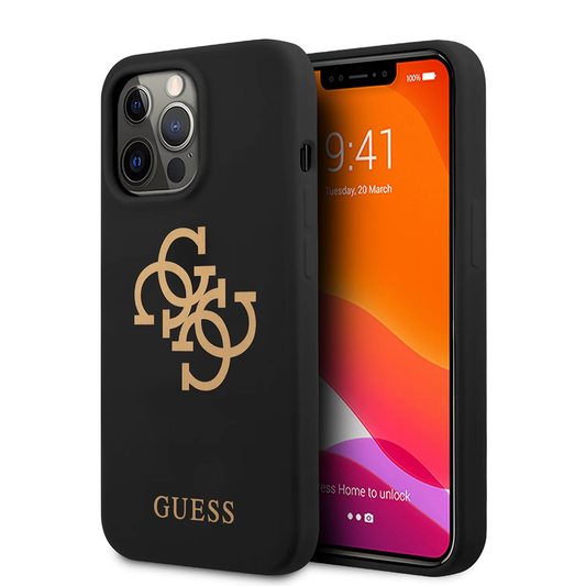 Torbica Guess Hc Silicone za iPhone 13 Pro 6.1 crna (GUHCP13LLS4GGBK)