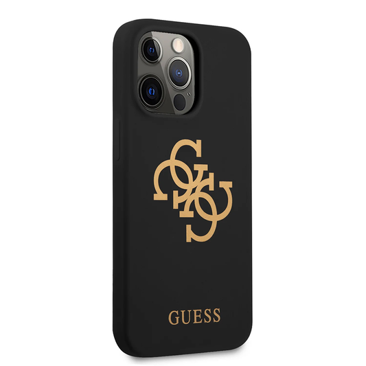 Torbica Guess Hc Silicone za iPhone 13 Pro 6.1 crna (GUHCP13LLS4GGBK)